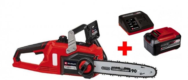 Акція! Набір пила ланцюгова Einhell FORTEXXA 18/30 Li-Solo + зарядний пристрій X-Fastcharger 4 A і акумулятор 18V 5,2 Ah (4600010, 4512114)