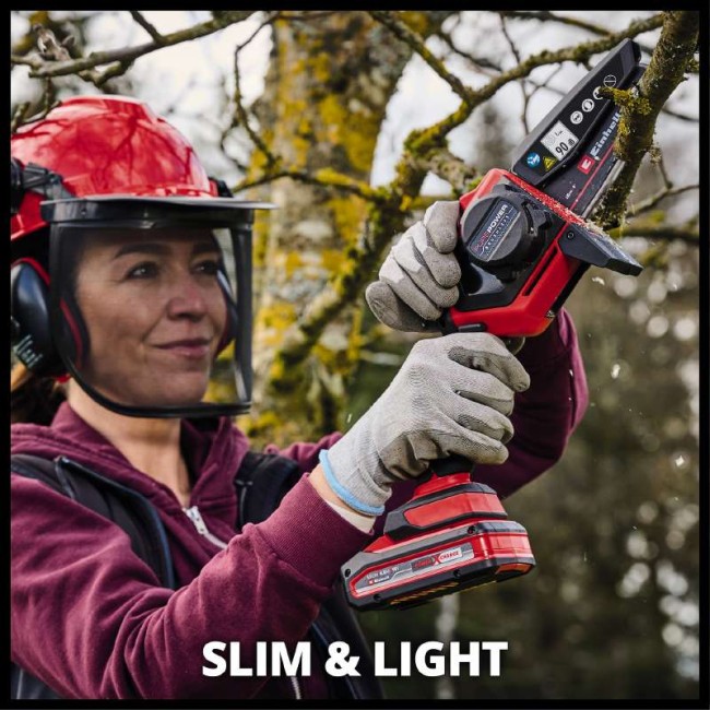 Набір пила обрізна ланцюгова акумуляторна безщіткова Einhell GE-PS 18/15 Li BL - Solo + зарядний пристрій і акумулятор 18V 4,0 Ah (4600040, 4512042)