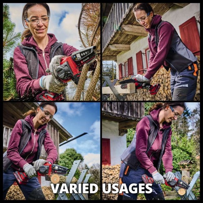 Набір пила обрізна ланцюгова акумуляторна безщіткова Einhell GE-PS 18/15 Li BL - Solo + зарядний пристрій і акумулятор 18V 4,0 Ah (4600040, 4512042)