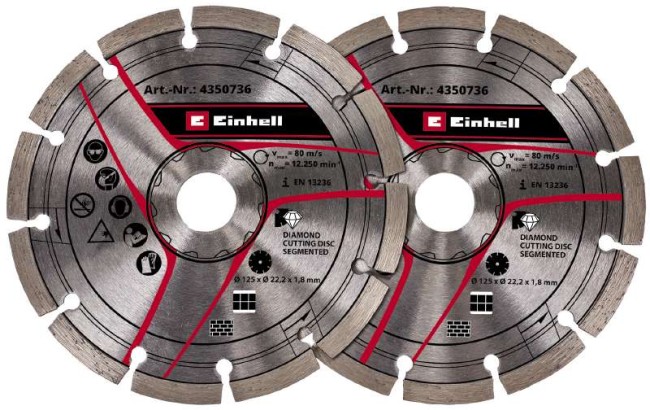 Диски для бороздоділа Einhell TE-MA 1300, TE-MA 1500 125х22.2 мм, 2 шт (4350736)