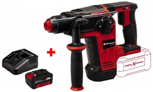 Перфоратор акумуляторний безщітковий Einhell TP-HD 18/26 Li BL - Solo + зарядний пристрій і акумулятор 18V 4,0 Ah (4514265, 4512042)