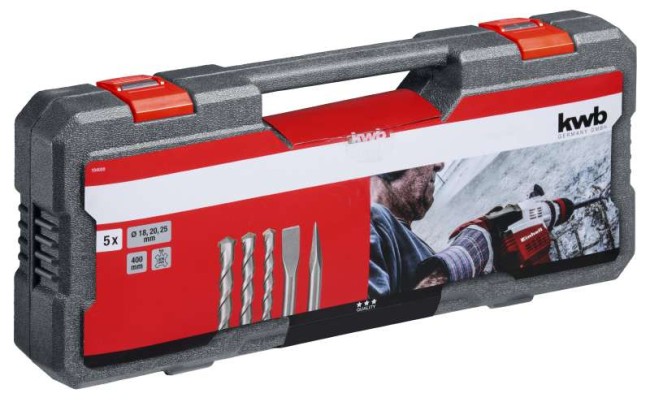 Набір бурів і зубил SDS-Max, 5шт, kwb (194000)