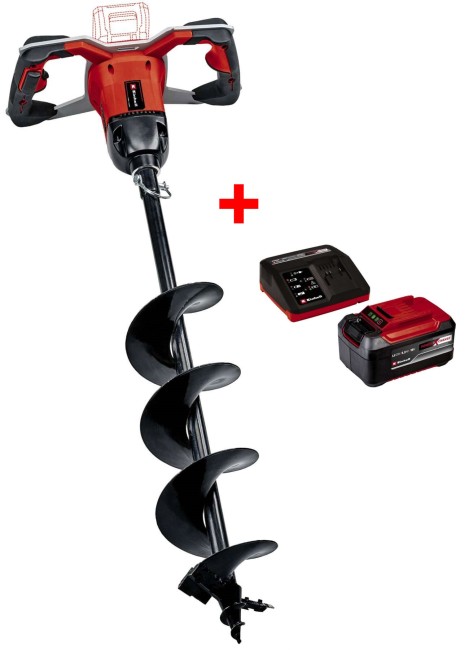 Акция! Набор аккумуляторный бесщеточный земляной бур Einhell GP-EA 18/150 Li BL-Solo + зарядное устройство для X-Fastcharger 4 A и аккумулятор 18V 5,2 Ah (3437000,4512114)