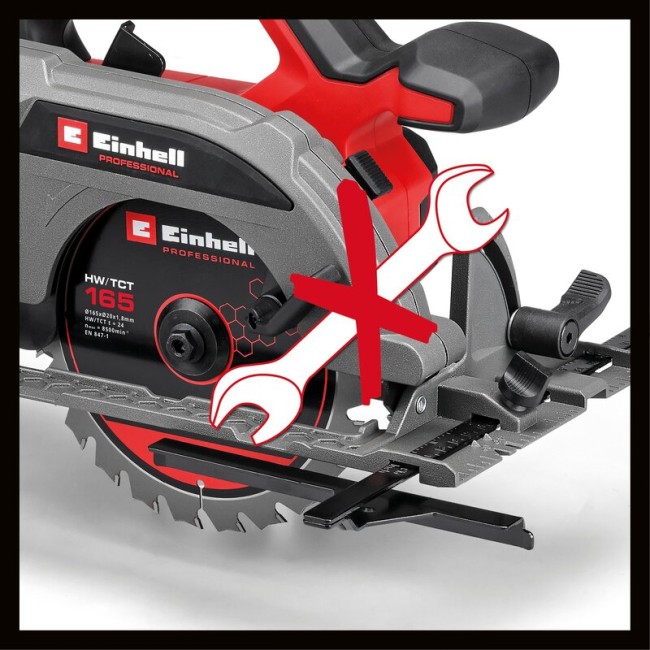 Пила циркулярная бесщеточная аккумуляторная Einhell TP-CS 18/165 Li BL - Solo (4331225)
