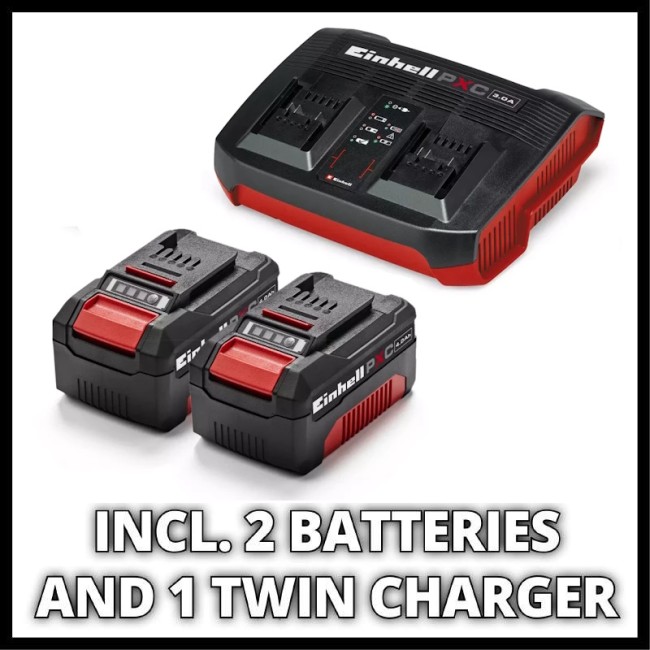Набір Пила ланцюгова безщіткова Einhell GP-LC 36/35 Li 18V 2x4,0Ah Twincharger Kit (4501780, 4512112) Набір Пила ланцюгова безщіткова Einhell GP-LC 36/35 Li 18V 2x4,0Ah Twincharger Kit (4501780, 4512112)
