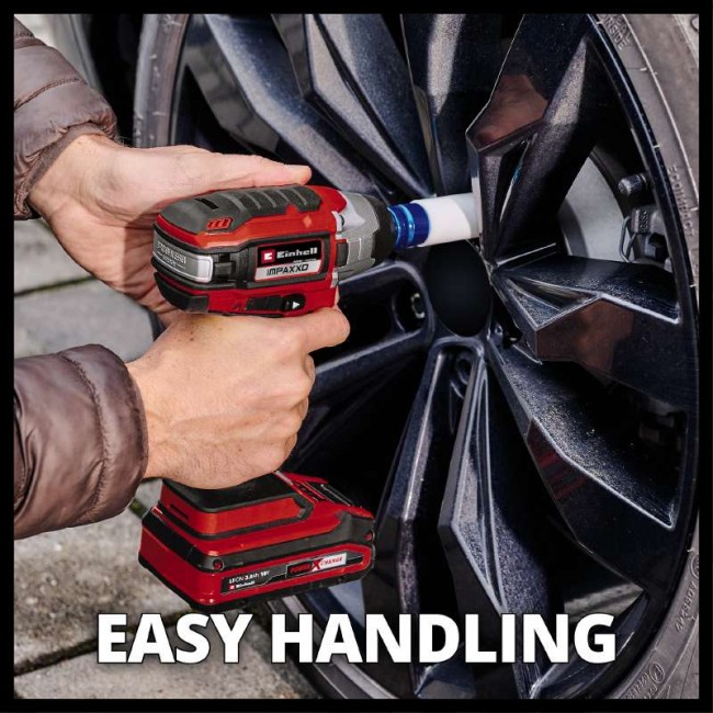 Акція! Набір ударний гайковерт безщітковий Einhell IMPAXXO 18/230 - Solo + зарядний пристрій X-Fastcharger 4 A і акумулятор 18V 5,2 Ah (4510080,4512114)