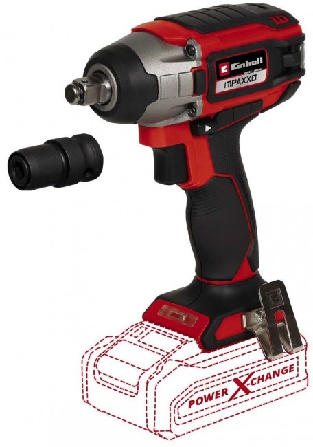 Акція! Набір ударний гайковерт безщітковий Einhell IMPAXXO 18/230 - Solo + зарядний пристрій X-Fastcharger 4 A і акумулятор 18V 5,2 Ah (4510080,4512114)