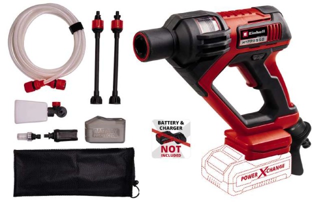 Акція! Набір мийка високого тиску акумуляторна Einhell HYPRESSO 18/24 Li - Solo + зарядний пристрій 18V Power X-Fastcharger 4 A і акумулятор 18V 5,2 Ah (4140130, 4512114) Акція! Набір мийка високого тиску акумуляторна Einhell HYPRESSO 18/24 Li - Solo + зарядний пристрій 18V Power X-Fastcharger 4 A і акумулятор 18V 5,2 Ah (4140130, 4512114)